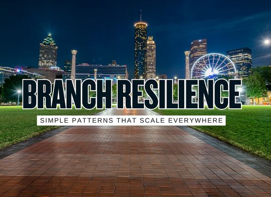 Resilient Network Design for Branch Locations: Simple Patterns That Scale